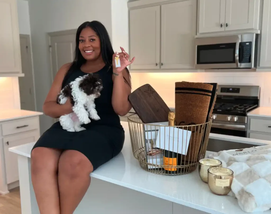 Happy homeowner of a new CB JENI home